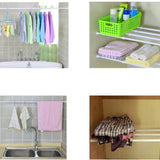 Telescopic Clothing Rod 50 75CM Adjustable Bathroom Shower Curtain Rod