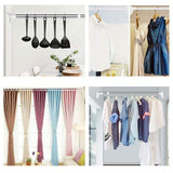 Telescopic Clothing Rod 50 75CM Adjustable Bathroom Shower Curtain Rod