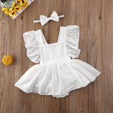 0-24 Months  Newborn Baby Girl Flower Clothes Long Sleeve Lace Romper Dress One-Pieces Outfit - shopwishi 