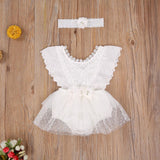 0-24 Months  Newborn Baby Girl Flower Clothes Long Sleeve Lace Romper Dress One-Pieces Outfit - shopwishi 