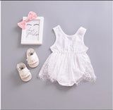 0-24 Months  Newborn Baby Girl Flower Clothes Long Sleeve Lace Romper Dress One-Pieces Outfit - shopwishi 