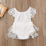 0-24 Months  Newborn Baby Girl Flower Clothes Long Sleeve Lace Romper Dress One-Pieces Outfit - shopwishi 