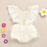 0-24 Months  Newborn Baby Girl Flower Clothes Long Sleeve Lace Romper Dress One-Pieces Outfit - shopwishi 