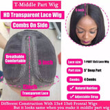 Joedir Human Hair Body Wave Ombre Human Hair Wig Brazilian 30 Inch Full T Part For Women Honey Natural Lace Front Wig
