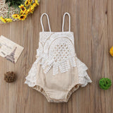 0-24 Months  Newborn Baby Girl Flower Clothes Long Sleeve Lace Romper Dress One-Pieces Outfit - shopwishi 