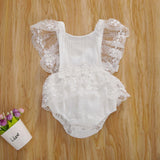 0-24 Months  Newborn Baby Girl Flower Clothes Long Sleeve Lace Romper Dress One-Pieces Outfit - shopwishi 