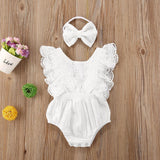 0-24 Months  Newborn Baby Girl Flower Clothes Long Sleeve Lace Romper Dress One-Pieces Outfit - shopwishi 