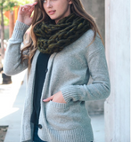 Ultra-Soft Olive Chunky Infinity Scarf