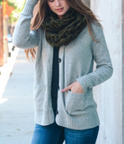 Ultra-Soft Olive Chunky Infinity Scarf