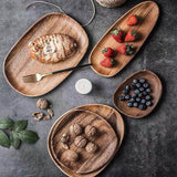 Wooden Oval Serving Dishes
