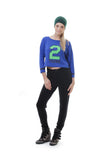 2-Young Crop Top Blue Royal