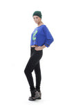 2-Young Crop Top Blue Royal