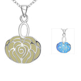 Glow in the Dark Necklace in 18K White Gold Plated