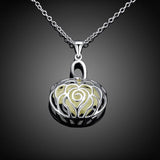 Glow in the Dark Necklace in 18K White Gold Plated