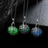 Glow in the Dark Necklace in 18K White Gold Plated