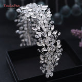 YouLaPan Pearl Rhinestone Tiara - Wedding Headpiece