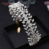 YouLaPan Pearl Rhinestone Tiara - Wedding Headpiece