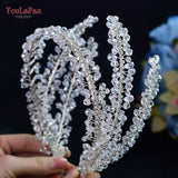 YouLaPan Pearl Rhinestone Tiara - Wedding Headpiece