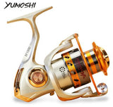 Yumoshi EF1000-7000 12BB 5.2:1 heavy metal
 rotatable Fishing Reels Fly Wheel For Fresh/ Salt Water