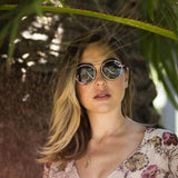 FAIRFAX | CA10 - Polarized Circle Round Brow-Bar Fashion Sunglasses