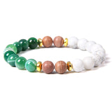 Drop Shipping Fashion Trendy Handmade 8MM Colorful Natural Howlite Stone Beads Bracelet Jewelry
