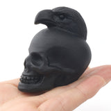 Healing Gemstone Natural Crystal Hand-Carved Skulls Small Size Obsidian Skulls Decoration