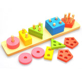 Montessori Graphic Wooden Animal Shape Puzzles for Kids Education
