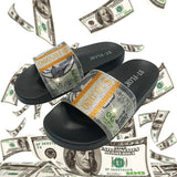 2021 Summer Foreign Trade European and American Foreign Trade Fashion US Dollar Diamond Flat Bottom Sandal Women's Wear Slipper