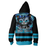Alice in Wonderland Cheshire Cat Cosplay Costume Men Woman 3D Movie Hoodies Sweatshirt Jacket Coat Hooded Top New
