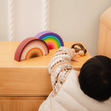 1 Set Rainbow Silicone Stacking Toys for Children