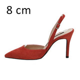 Women Sandals Sexy Summer High Heels Brand Woman Party Shoes Slingback Pointed Toe Buckle Strap Female Dress Shoes Plus Size