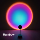 RGB Mini Table Rainbow Usb Led Sunset Red Lamp Sun Projection Sunset Desk Projector Led Light Decoration Rainbow Projection Lamp
