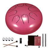 6 Inch Lotus Drum 8 Tone Steel Tongue Drum Percussion Musical Instrument With Drumsticks With a Clean Ethereal Buddha-Like Sound