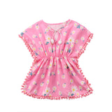 Baby Girl's Cover-Up Summer Floral Tassel Toddler Beach Dress