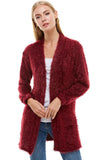 Shaggy Loose Fit Long Cardigan
