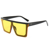 Unisex Oversized Black 2020 Vendor Logo Sunglasses