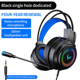 JIMARTI G60 Gaming Headsets Gamer Headphones Surround Sound Stereo Wired Earphones USB Microphone Colourful Light PCLaptop