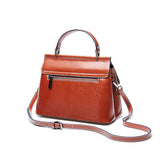 Genuine Leather Shoulder Bag Women's Bag 2021 New Fashion Oil Wax Leather Four Seasons Large Capacity Portable Tote