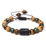 12 Constellation Bracelets Turquoise Beads Vintage Handmade Weave Black Rope
