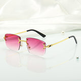 HBK 2021-2022 New Fashion Luxury Frameless Sun Glasses Rimless Sunglasses