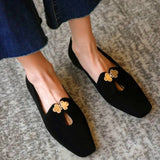 Ladies Flat Shoes Round Toe Solid Color Single Shoes