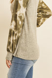 Brushed Hacci Tie Dye Puff Sleeved Top