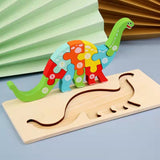Montessori Wooden Dinosaur Puzzle for Toddlers
