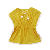 Baby Girl's Cover-Up Summer Floral Tassel Toddler Beach Dress