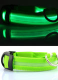 Nylon LED Pet Dog Collar,Night Safety Flashing Glow in the Dark Dog Leash
