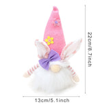Easter Rabbit Ear With Light Luminous Faceless Gnome Dwarf Dolls Easter