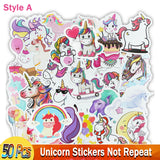 Mix Styles Anime Stickers Cute Cartoon Animal Neon Light Butterfly DIY Sticker Decals for Laptop Car Luggage Bicycle Guitar Toys