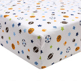 Nursery Crib Bedding Set With Bumper Pad, 100 Percent Cotton Percale Boys Crib Bedding Set With Bumper Pad for US Standard Cot
