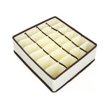 4 Pcs Set Underwear Bra Organizer Storage Box Beige Drawer Closet Organizers Boxes for Underwear Scarfs Socks Bra