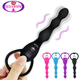 Anal Vibrator Sex Toy for Women Anal Beads Vibrators Gay Prostate Massage Smooth Butt Silicone but Plugs Sex Toys for Couple